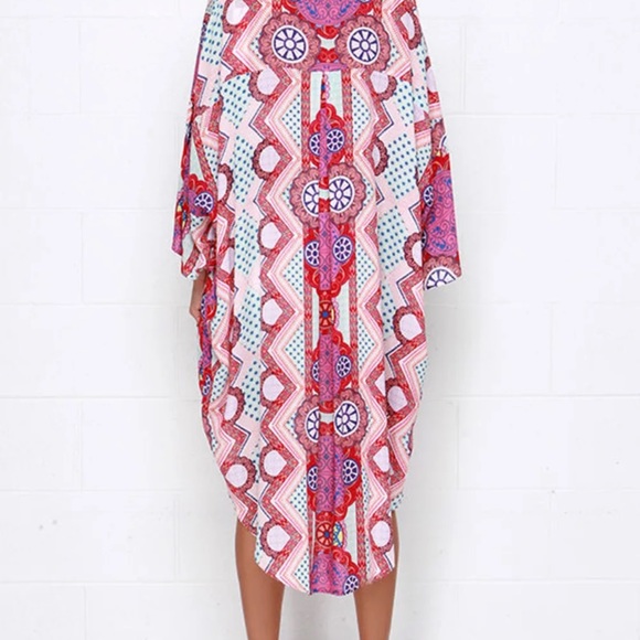 Like new! Mink Pink Sweet Like Candy Multi Print Kimono Top - Picture 2 of 8